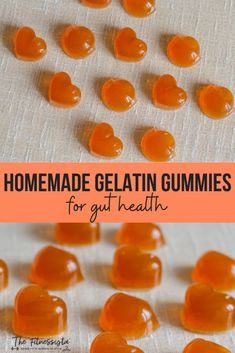 homemade gelatin gummies for gut health with text overlay that reads homemade gelatin gumies for gut health