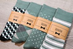 Sage Green Personalized Groomsmen Socks 4 Designs, Mix & Match, Men's Size 7-12 Groomsman Gift Idea, Wedding Socks, Custom Sock Labels - Etsy Men's Dress Socks, Groomsmen Socks, Navy Blue Design, Wedding Socks, Idea Wedding, Wedding Gifts For Groomsmen, Groomsmen Gifts Personalized, Mens Dress Socks, Wedding Day Gifts