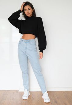 Cropped Sweater Outfit, Cropped Knitted Jumper, Oversized Knitwear, Boyfriend Sweater, Knitted Clothes, Travel Winter, Western Outfit, Character Aesthetics, Sweater Outfit