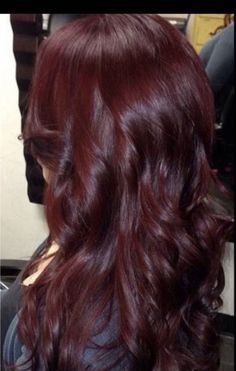 Red Hair At The Ends, Deep Crimson Hair, Redish Hair Dye, Outfits For Dark Red Hair, Cherry Hair Color Burgundy, Dark Hair To Red, Dark Cherry Coke Hair, Colours To Dye Your Hair, Cherry Red Hair Curly