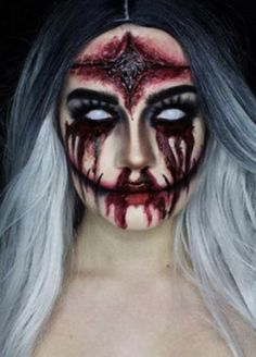 Haunted House Makeup, Scary Halloween Makeup Ideas, Scary Halloween Makeup, Make Up Diy, Halloweenský Makeup, Halloween Make-up Looks, Creepy Makeup, Creepy Halloween Makeup, Cute Halloween Makeup