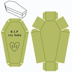 an origami box with the lid cut out to look like a baby's diaper