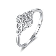 PRICES MAY VARY. Celtic Knot Ring:Celtic Knots is the Irish traditional symbol of eternity.this means loyalty,faith,friendship or love.once it starts, it never stops.Suitable for everyday wear any special occasion you can be the unique one. High Quality:The ring is made of 925 sterling silver,it's nickel-free, lead-free, cadmium-free,only the pure 925 sterling silver product can be marked by “S925”. This ring will not turn your skin green or red or itchy,it's the real deal using sterling silver Irish Traditional, Celtic Knot Jewelry, Perfect Gift Wrapping, Celtic Love Knot, Love Knot Ring, Celtic Knot Ring, Mermaid Jewelry, Celtic Knots, Jewelry Knots