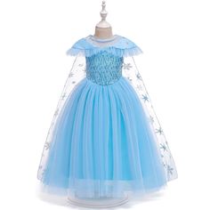 110cm 3t 120cm 4t 130cm 5t 140cm 6years 150cm 7years Gaun Tulle, Princess Elsa Dress, Frozen Elsa Dress, Midi Gowns, Elsa Dress, Marine Uniform, Cosplay Dress, Elsa Frozen, Polyester Dress