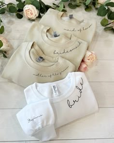 Custom Bridal Party Sweatshirts - Up2ournecksinfabric Mother Of The Groom Sweatshirt, Bridal Party Sweaters, Brother Of Bride Gift, Wedding Party Sweat Suits, Wedding Gifts For Bride From Groom, Bridal Party Sweatshirts, Parents Of The Bride Gifts, Bridesmaid Outfits For Getting Ready, Mother Of The Bride Gift Ideas