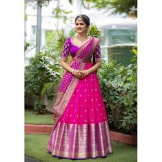 STORE NAME 1947_Store_Indian CODE LEHENGAHOUSE LEHENGA HOUSE🔥🔥 Catalog name:SUGANDHA Presenting Enchanting Yet Breathable Organic Banarasi LEHENGA For Intimate And Big Fat Indian Weddings, That Are Light On Your Skin And Uplift Your Wedding Shenanigans! RATE: 999/- 🔥On sale🔥 FABRIC :- PURE SOFT BANARASI SILK LEHENGA DESIGNER LIGHT RANI & PURPLE COLOUR COMBINATION LEHENGA WITH GOLD ZARI WEAVING ALONG WITH DUPATTA & BLOUSE UNSTITCHES BLOUSE 1 METER UNSTITCHED 2.40METER BANARASI DUPATTA WITH GO Frida Art, Lehenga Blouse Designs