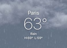 the weather is going down in paris and it's raining