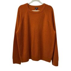 New J. Crew Mens 100% Cashmere Waffle Sweater Burnt Orange Sz Xl Holes On Bottom Left On Front 1 Hole On Back Shoulder Fuzziness (See Photos) Flat Measurement Estimates: Chest: 24" Length: 29" Neck To Sleeve End: 34" Tags: Cozy, Preppy, Fall, Winter J Crew Mens, Waffle Sweater, Preppy Fall, J Crew Men, Back Shoulder, Orange Red, Burnt Orange, Sweater Top, J Crew