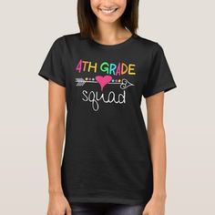 4th Grade Squad Teacher Student Back To School T-Shirt New Grandma, Teacher Student, E Mc2, Retro Gift, Old T Shirts, Pride Tshirts, Teacher Tshirts