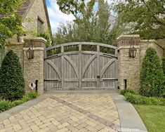 this is an image of a gated entrance to a house