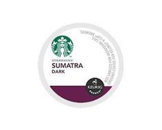 starbucks coffee cup with the word sumata dark on it's bottom and an image of