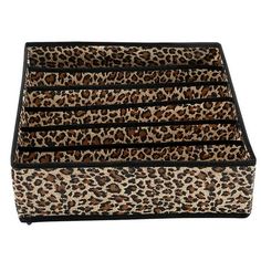 three tiered leopard print tray with black trim