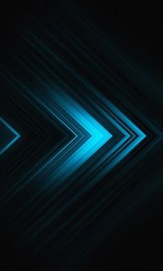 an abstract blue and black wallpaper with lines in the middle, as well as arrows