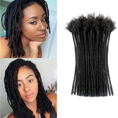 Dreadlock Extension Human Hair 0.4cm Width 8inch 30 Strands Locs Human Hair Extensions For Women/Men Natural Black Dreads Extensions Black Women, Dread Extensions Black Women, Human Hair Loc Extensions, Extensions Black Women, Loc Extensions Temporary, Human Hair Dread Extensions, Dreadlock Extension, Hair Color Black, Sisterlocks Styles