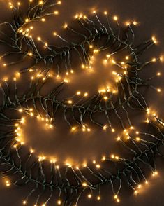 a string of lights that are connected to each other in the shape of a heart