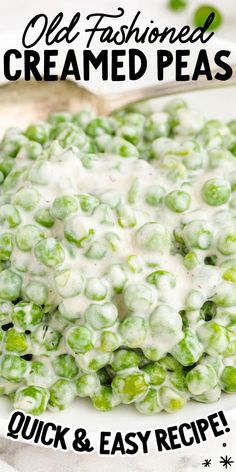 There are a few variations on how to make old-fashioned creamed peas, but our recipe is great for when you need to make a quick dish with little clean-up afterward. Just mix together a few simple ingredients to make a creamy sauce and add frozen peas! While it’s a great side dish for dinner, these delicious and sweet peas are also delicious served as part of a main dish on top of toast or potatoes. Side Dish For Dinner, Recipes By Ingredients, Veggie Side Dish Recipes, Creamy Peas, Hp Sauce