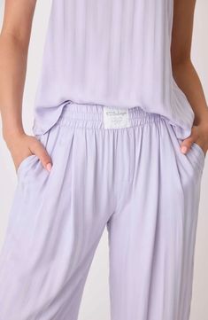 PJ Salvage Sateen Sunday Pants | Nordstrom Pj Pant, Pj Pants, Sleepwear & Loungewear, Pj Sets, Drawstring Waist, Breathable Fabric, Pajama Pants, Lilac, Straight Leg