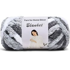 yarn for home decor blanket in grey and white