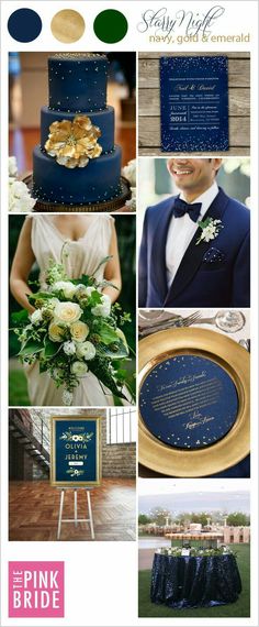 the blue and gold wedding color scheme