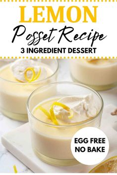 lemon dessert recipe with 3 ingredient dessert