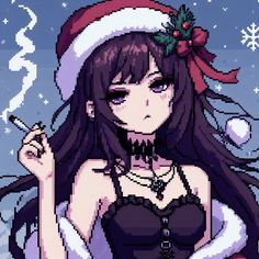 Christmas Anime Pfp Girly, Cute Pfp Girl Animes, Crismas Outfits Girl, Matching Pfp Christmas Girl X Girl, Kawaii Christmas Pfp, Christmas Pixel Art Wallpaper, Anime Christmas Aesthetic, Christmas Pfp Discord, Emo Christmas Pfp