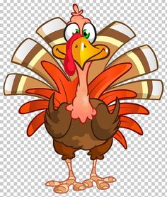 a cartoon turkey with big eyes on it's head, looking at the camera