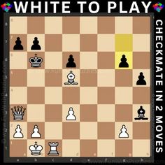 Chess Puzzle: Can You Find the 2-Move Checkmate? Play Chess, Train Your Mind, Puzzle Design