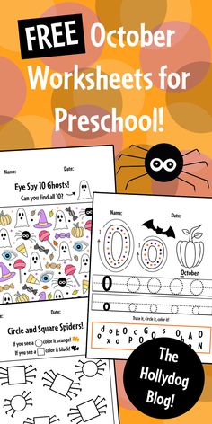 the free october worksheets for preschool