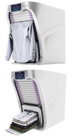 two images of an automatic clothing dryer