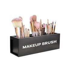 PRICES MAY VARY. UPGRADE DIVIDER DESIGN - Our wooden makeup brush organizer has 4 compartments. Large, roomy and pretty. Easy to grab brushes. Size:10.7"L x 3.4"W x 3.5"H. You can store all of your makeup tools easily and neatly. The rectangular shape can fit in nicely against the wall. A nice vanity desktop decoration! REMOVEABLE COVER - The middle divider can be removed, more convenient to clean the corner. Please wipe it after cleaning. For the first time to use, we recommend you wipe it with Wooden Makeup Brushes, Countertop Vanity, Brush Organizer, Divider Design, Makeup Brush Organization, Wooden Products, Makeup Brush Holder, Cosmetic Display, Favorite Makeup