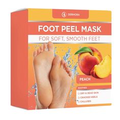 *This Listing Is For One 2 Pack. Soft Smooth Feet - Treat Your Dry, Hard, Scaly, Cracked Feet To Some Tender Love And Self-Care With Our Foot Peeling Mask That Will Leave Your Skin Satisfyingly Soft And Silky Smooth. Easy Exfoliating - Simply Slide Your Feet Into The Foot Mask Socks, Wait 60 Minutes, And Watch As Your Feet Start To Peel Within 6-11 Days, Leaving You With Super Soft Feet From Heel To Toe! Botanical Blend - Made With A Blend Of Fruit Acids And Extracts, Our Feet Mask Works To Slou Foot Peel Mask, Skin Exfoliating, Peeling Mask, Rough Heels, Exfoliating Mask, Baby Soft Skin, Foot Mask, Cracked Heels, Peach Tea