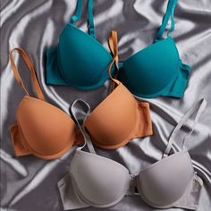 3 Pack Underwire Bra Set 3 Different Colors All In One Set. Adjustable Shoulder Straps And Band Strap Choose Size Below True Bra, Blue Lace Bra, Women Bras, Super Push Up, Gray Sports Bra, Pink Bralette, Beautiful Bra, Black Lace Bralette, Bra Types