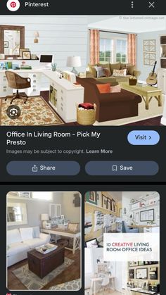 an image of a living room and kitchen on the app store's home page