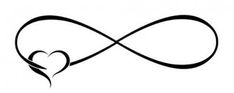 an infinite love symbol with a heart