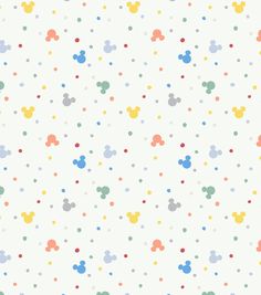 mickey mouse wallpaper with multicolored dots