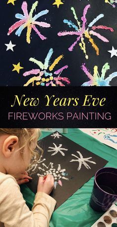 Firework Painting, New Years Eve Fireworks, Salt Painting, Christmas Crafty