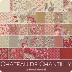 an image of a patchwork pattern with the words chateau de chantly on it