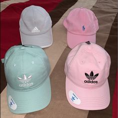 Brand New Never Worn Adjustable Fitting 35.00 Each Casual Pink Hats With Adjustable Fit, Adidas Sporty Hats For Spring, Pink Sporty Cap, Trendy Pink Baseball Cap For Summer, Trendy Pink Baseball Cap For The Beach, Sporty Pink Cap, Trendy Pink Baseball Cap For Beach, Pink Visor Hat One Size Fits Most, Pink Visor Hats One Size