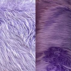 two different colors of fur are shown in the same image, one is purple and the other is white