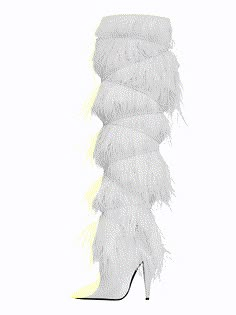 Women's Feather High Heel Boots - Knee High Fur Boots, 28 Birthday, Rhinestone Boots, Tassel Heels, Hat Jewelry, Half Boots, So Kate