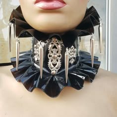 PVC Gothic Posture Collarcorset Collarfetish Collarlace up - Etsy Posture Collar, Vintage Choker, Fantasy Fashion, Choker Necklaces, Mode Inspiration, Character Outfits, Art Clothes, Costume Design, Character Design Inspiration