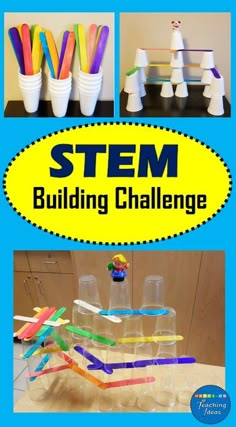 Stem Activities Kindergarten, Kids Stem Activities, Stem Building, Stem Activities Preschool, Kindergarten Stem, Elementary Stem Activities, Fun Stem Activities, Building Challenge, School Age Activities