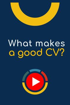 the words, what makes a good cv? and an image of a smiley face