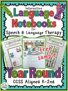 an interactive language notebook for speech and language therapy year round