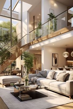 Large Open Plan Living Space with Skylights Mansion Living, Light Furniture, Design Ložnic, Idea Bedroom, Interior Ceiling, Ceiling Wallpaper, Wallpaper Ceiling, Exterior Painting, Makeover Bedroom