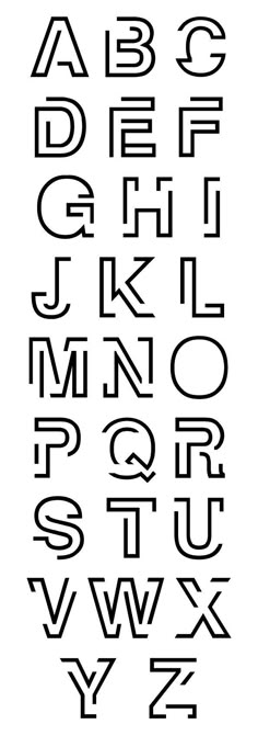 the alphabet is made up of letters and numbers, all in black ink on a white background