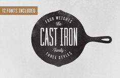 the cast iron family three styles logo