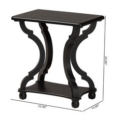 Ophelia & Co. Grenada Frame End Table with Storage | Wayfair Black Accent Wall Ideas, Black Accent Wall, Red Carpet Gala, Black End Tables, Round Pedestal Dining, Accent Wall Ideas, Gala Event, Wood End Table, Wood Accent Table