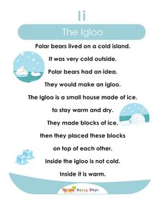 the poem is written in blue and white with an image of icebergs on it