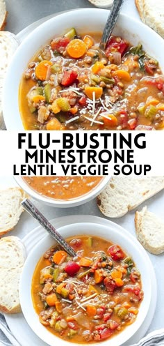 Lentil Veggie Soup, Lentil Soup Recipes, Vegetable Soup Recipes, Veggie Soup, Soup And Stew, Lentil Recipes, Vegetarian Soup, Easy Soup Recipes